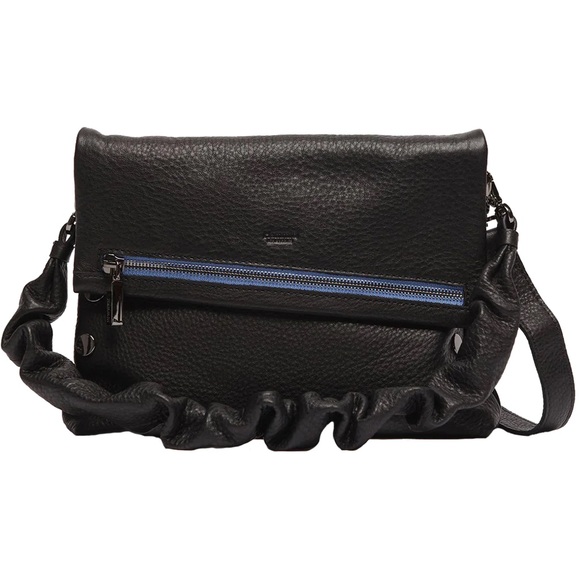 Hammitt VIP Medium & Ruched Strap in Black w/Skylight Blue Zip!! RARE!!! ✨✨ - Picture 5 of 10